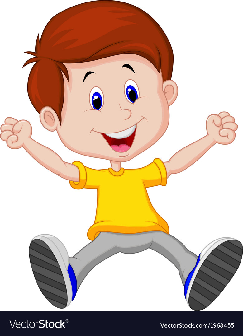 Download Happy boy cartoon Royalty Free Vector Image - VectorStock