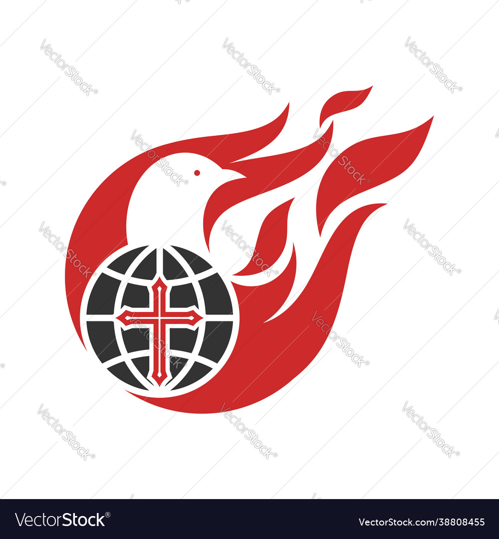 Holy spirit sent down to world Royalty Free Vector Image