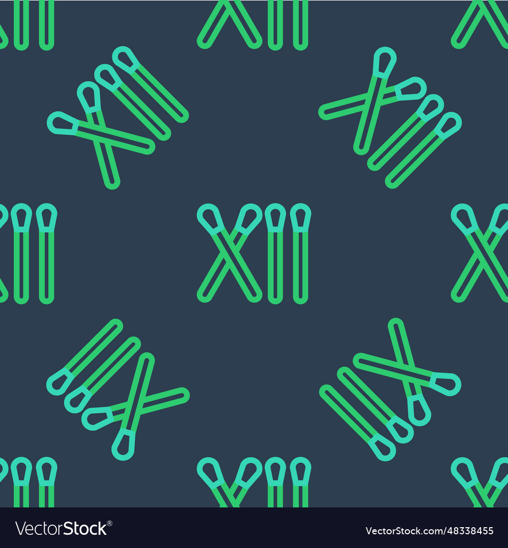 Line match stick icon isolated seamless pattern