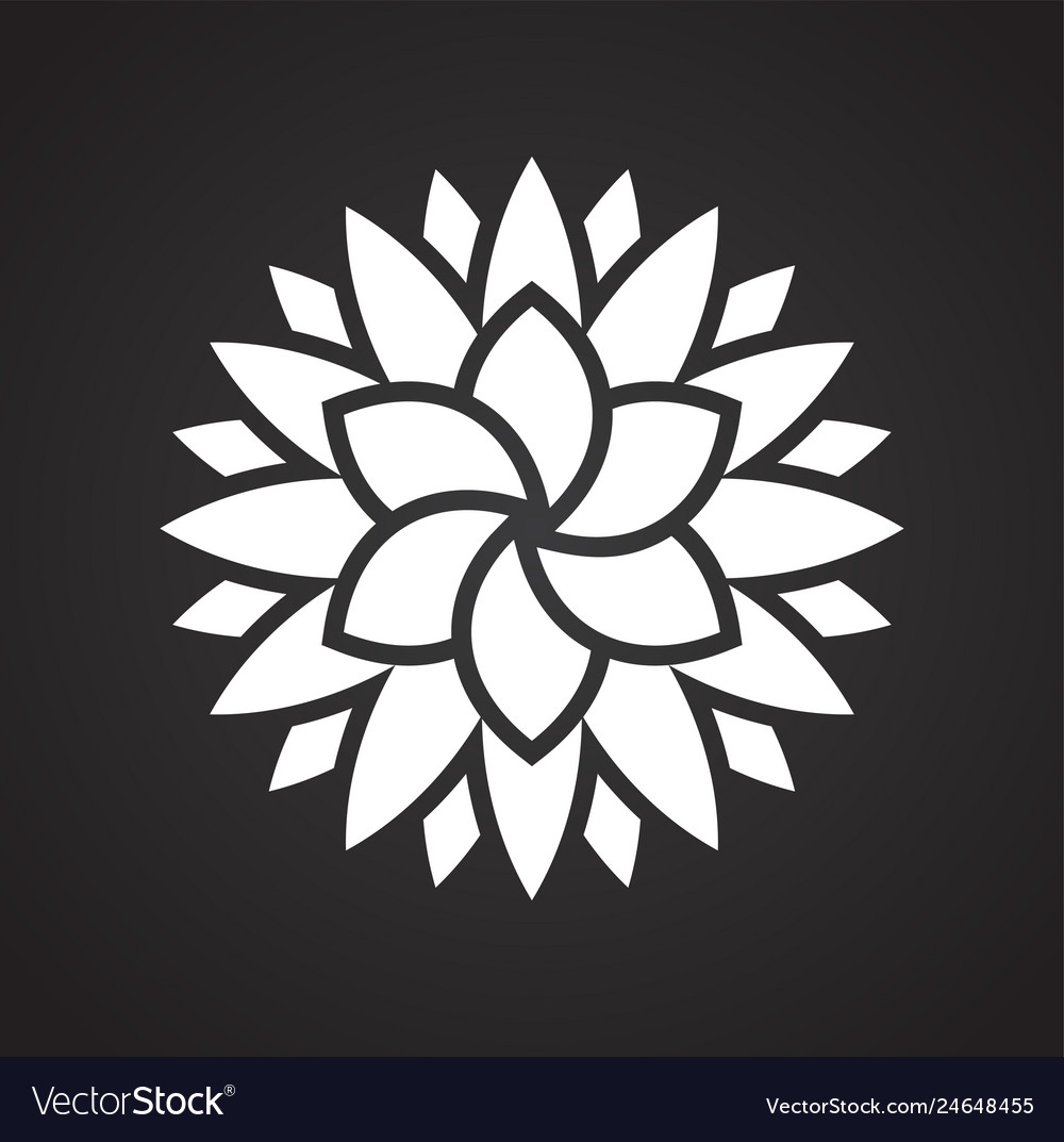 Lotos flower icon on background for graphic