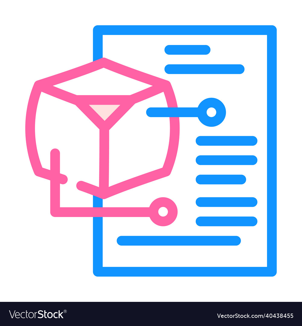 Modellierung Daten Wissenschaft Farbsymbol vector image Modellierung Daten Wissenschaft Farbsymbol