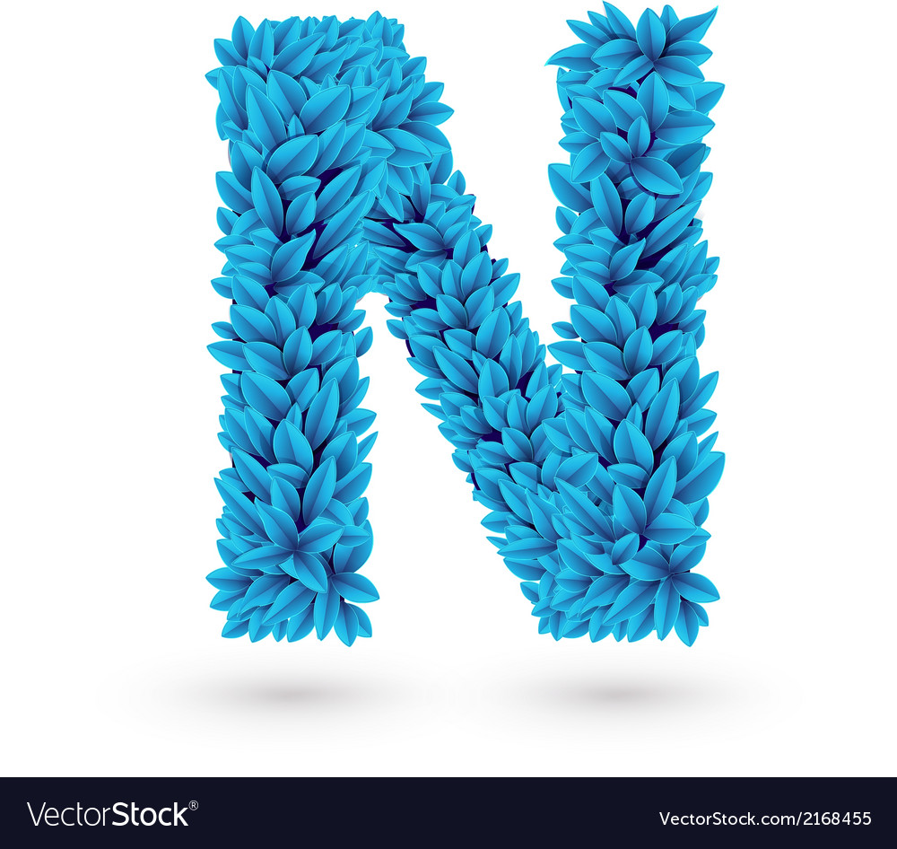 N letter Royalty Free Vector Image - VectorStock