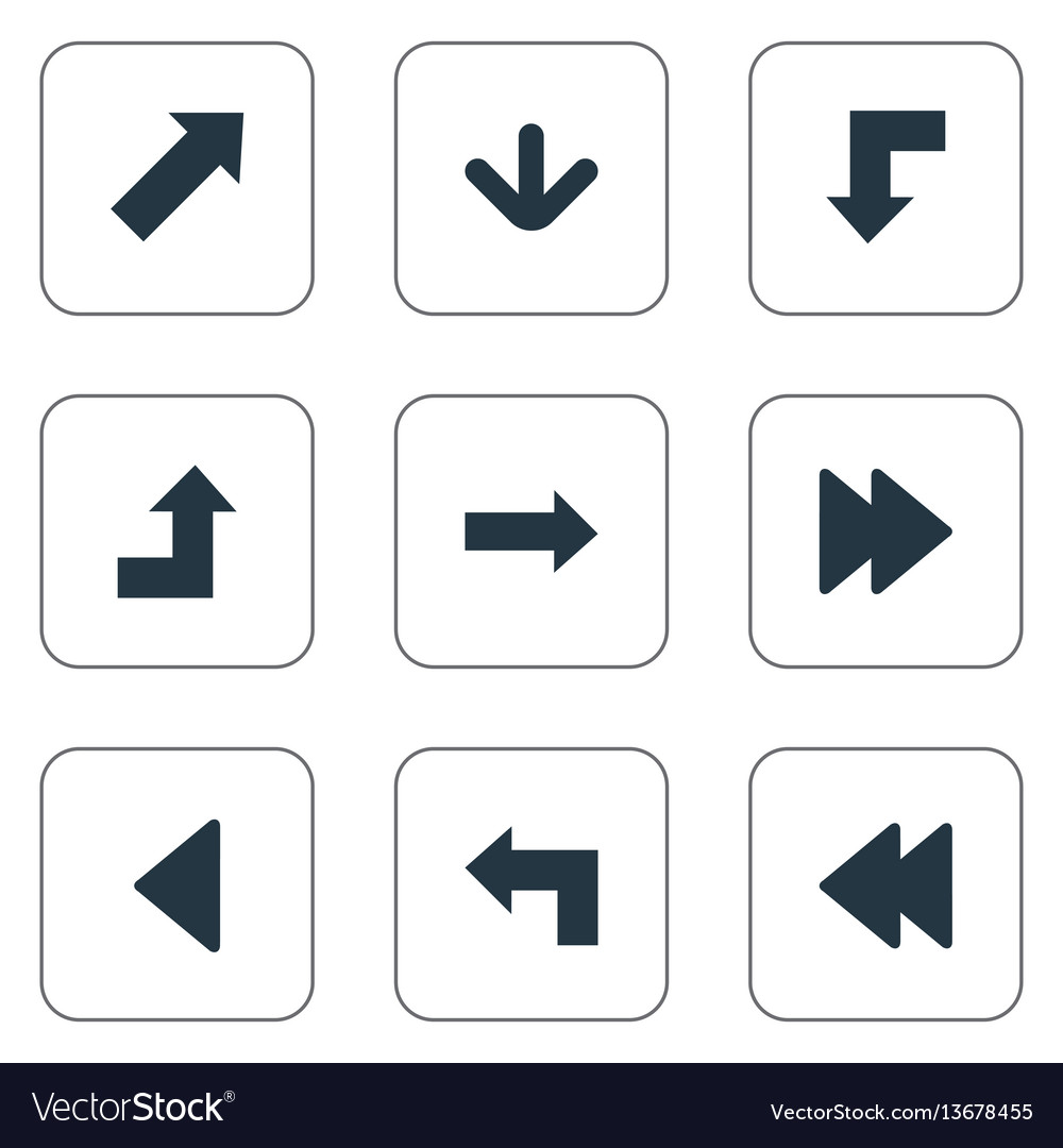 Set of simple cursor icons