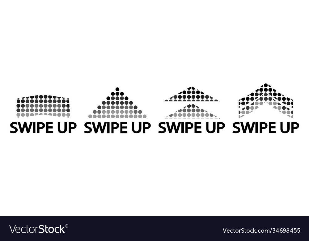 Swipe up set scroll buttons for social media vector image Swipe up set scroll buttons for social media