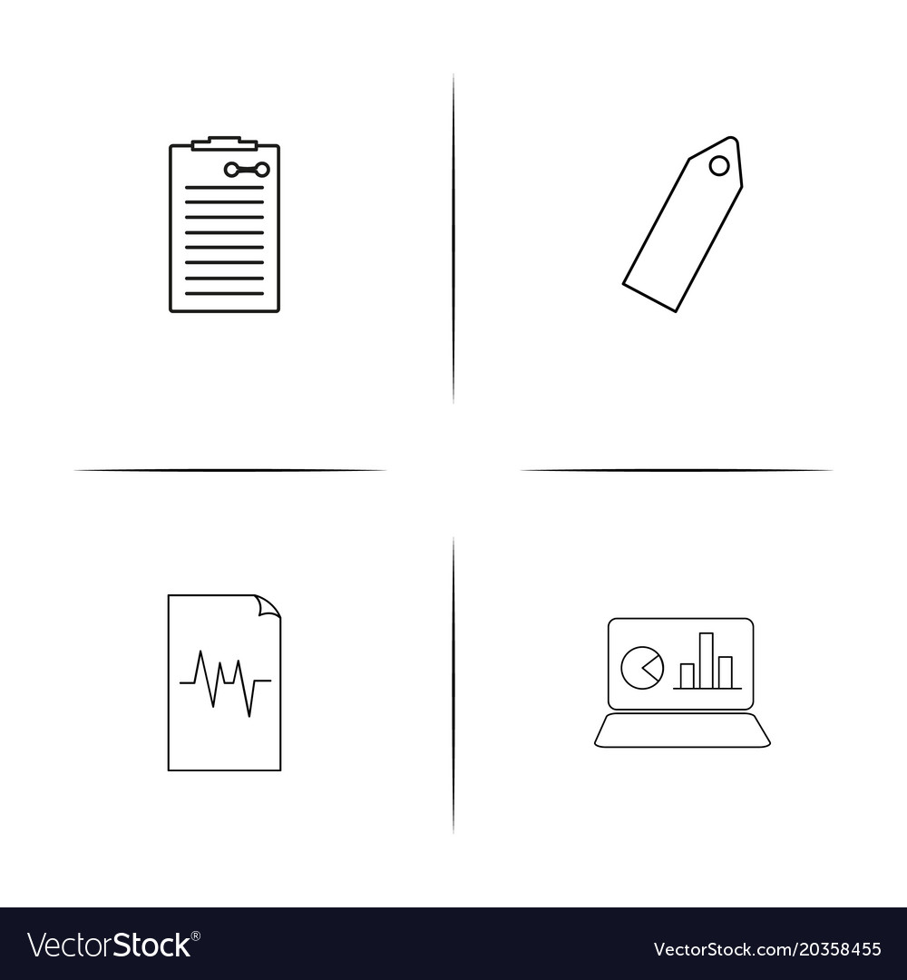 Web and text simple linear icon setsimple outline