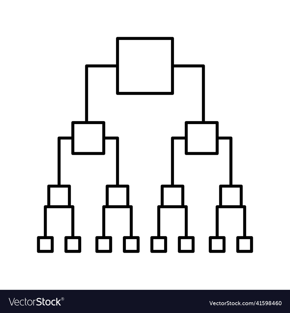 Binary decision diagram line icon