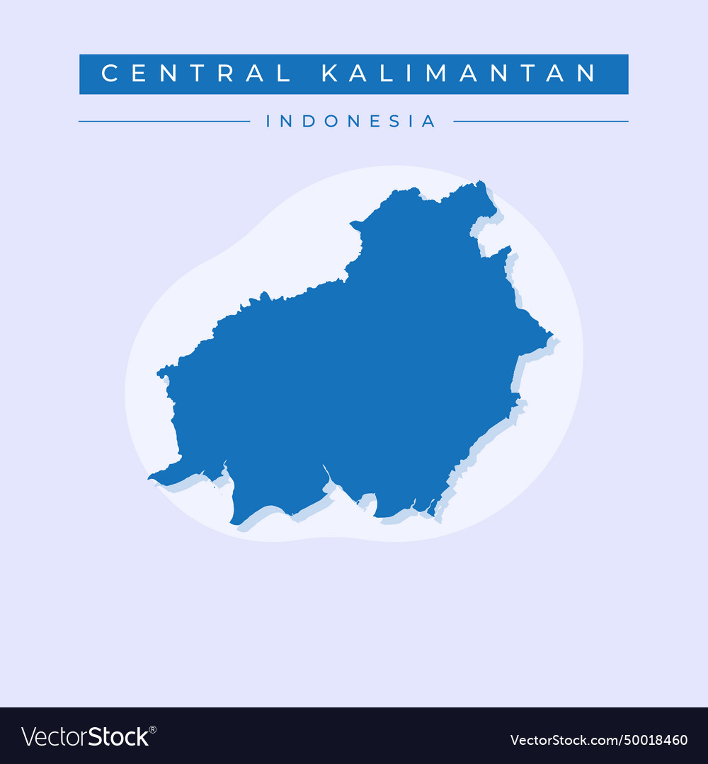 Central kalimantan map indonesia Royalty Free Vector Image