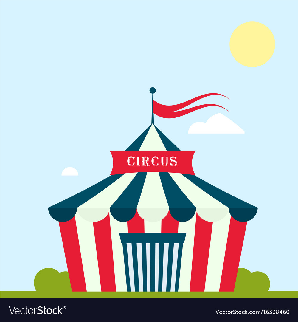 Circus show entertainment tent marquee Royalty Free Vector