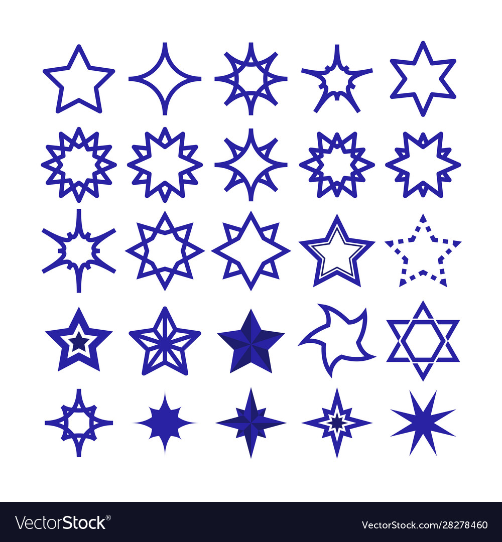 Collection blue stars