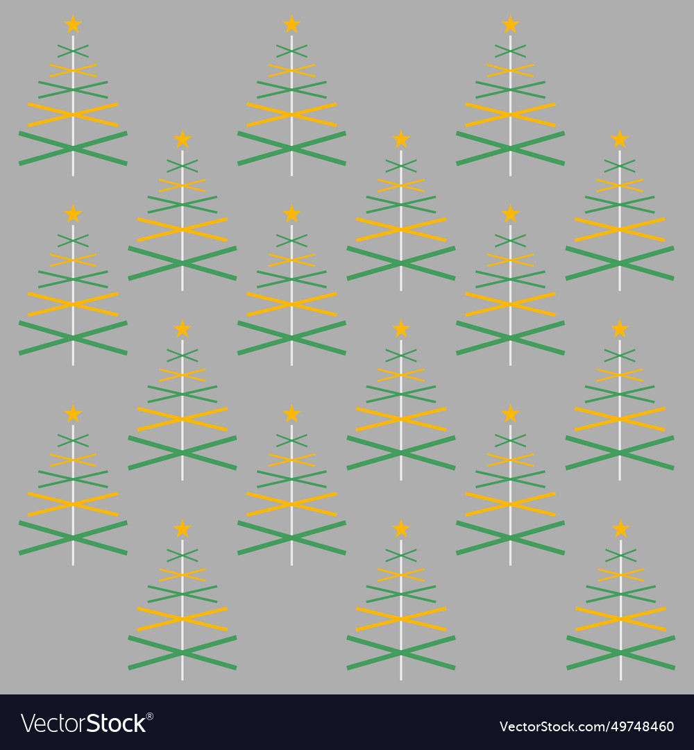 Creative christmas trees pattern texture Vector Image