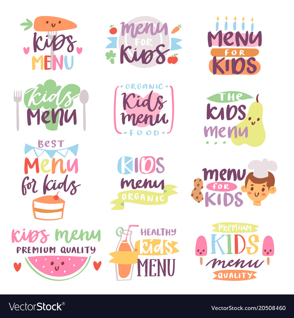 Cute Kids Menu Sign