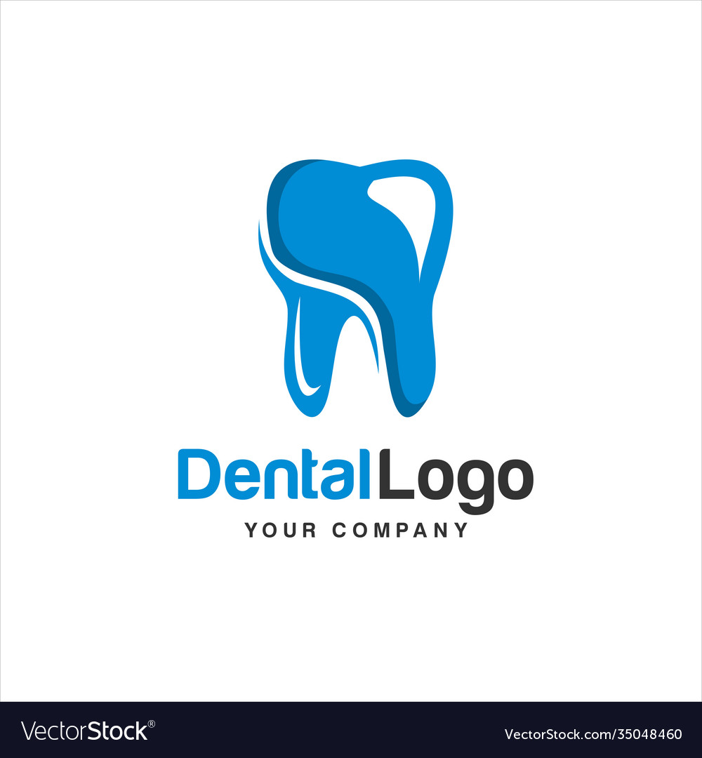 Dental clinic tooth logo abstract design Vector Image