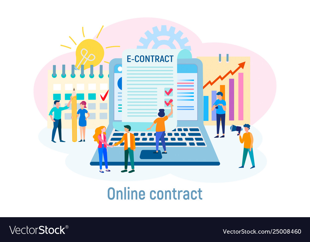 E-contract concept signing