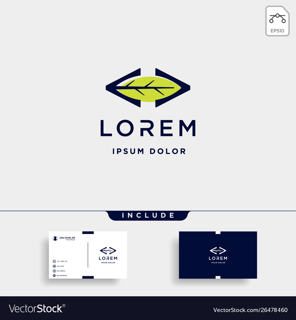 Green code logo design nature coding symbol
