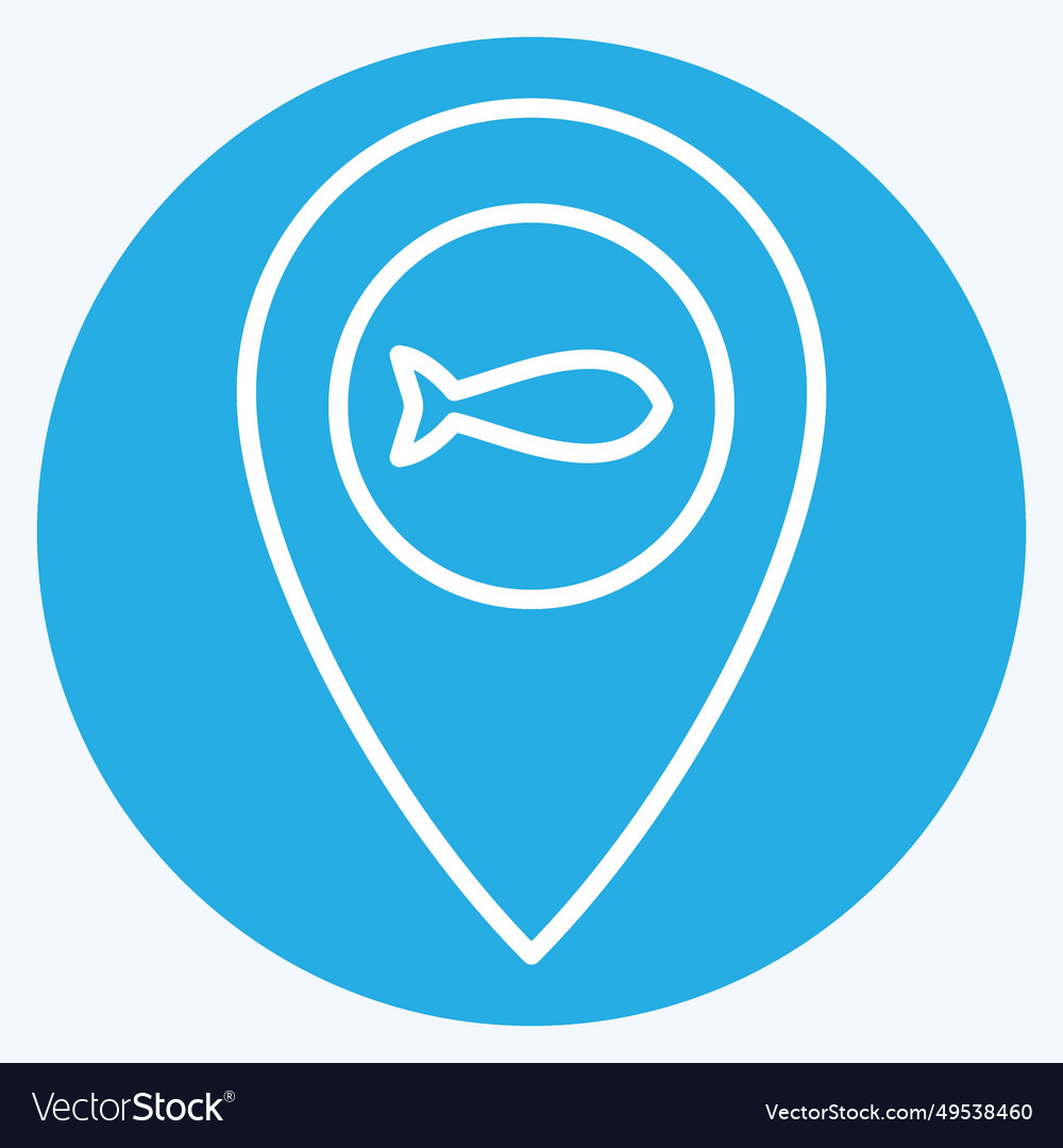 Icon location related to sea symbol blue eyes