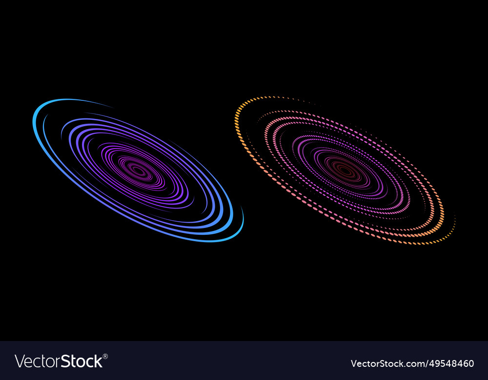 Linear and halftone speed spiral set colorful Vector Image Linear and halftone speed spiral set colorful