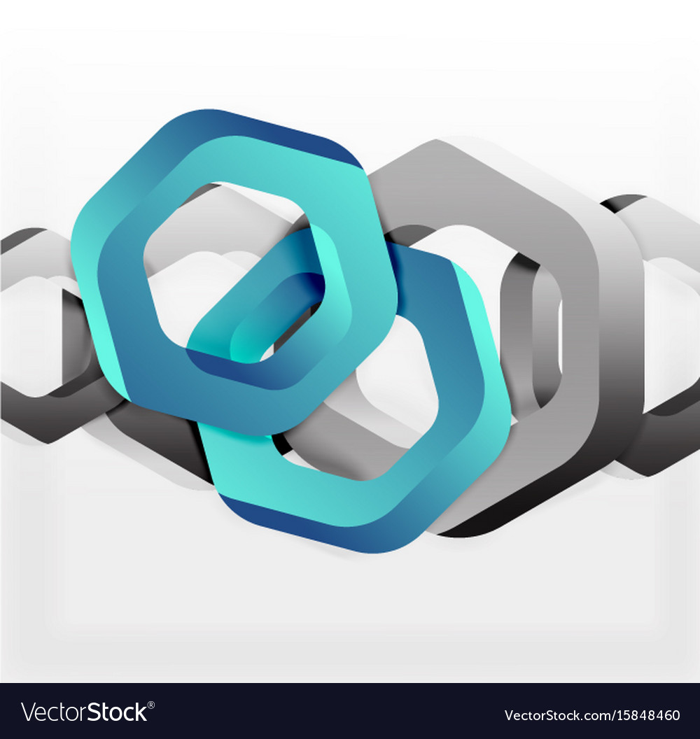 Overlapping hexagons design background