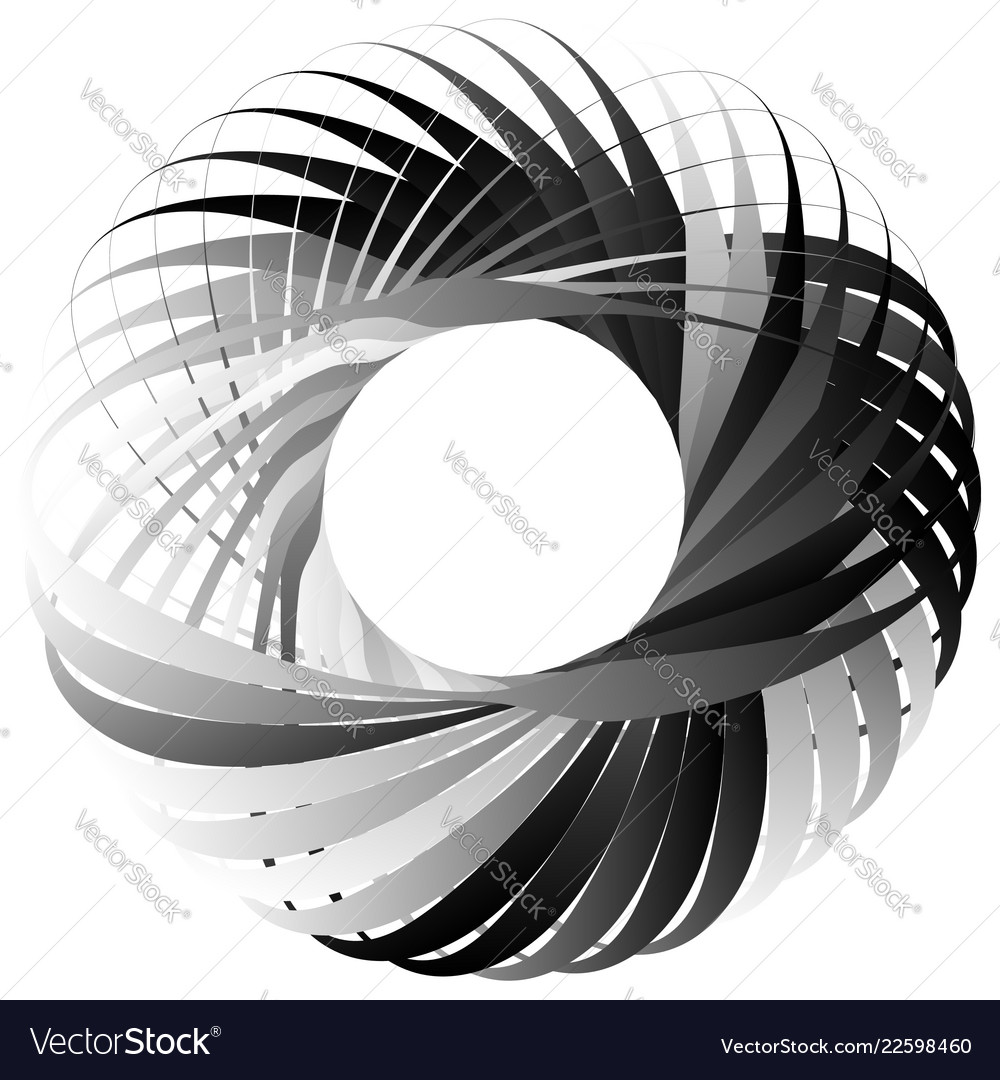 Random circular element abstract monochrome