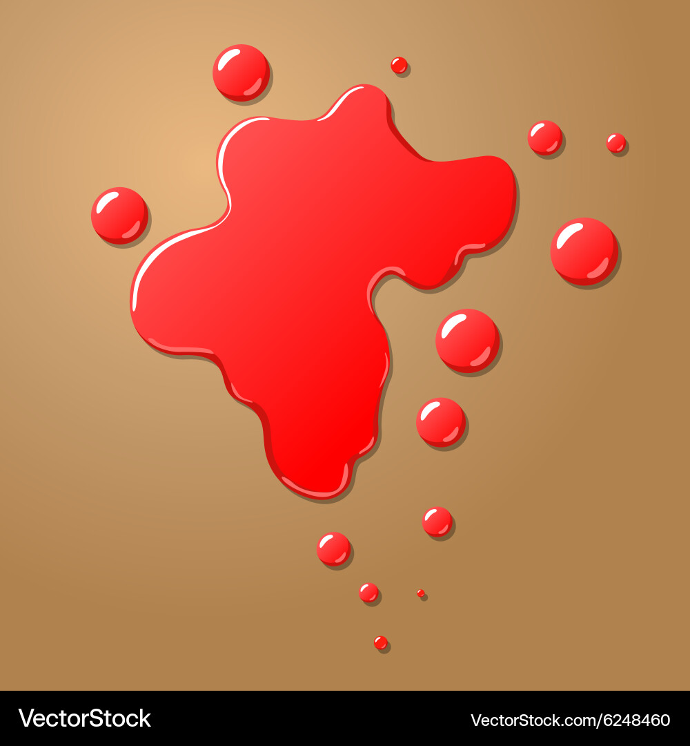 Red blood blot Royalty Free Vector Image - VectorStock
