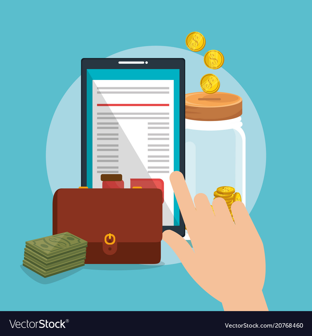 Save money on line with smartphone