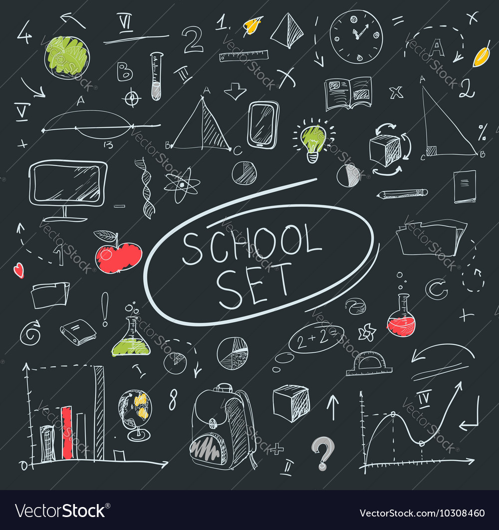 School Supplies Doodle Set