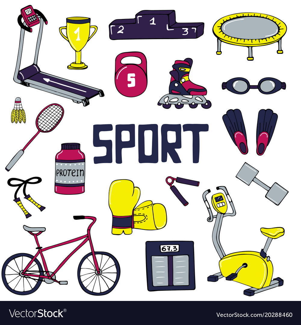Set sports line art