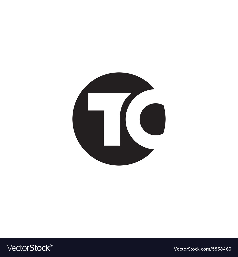 Sign letter t and c Royalty Free Vector Image - VectorStock