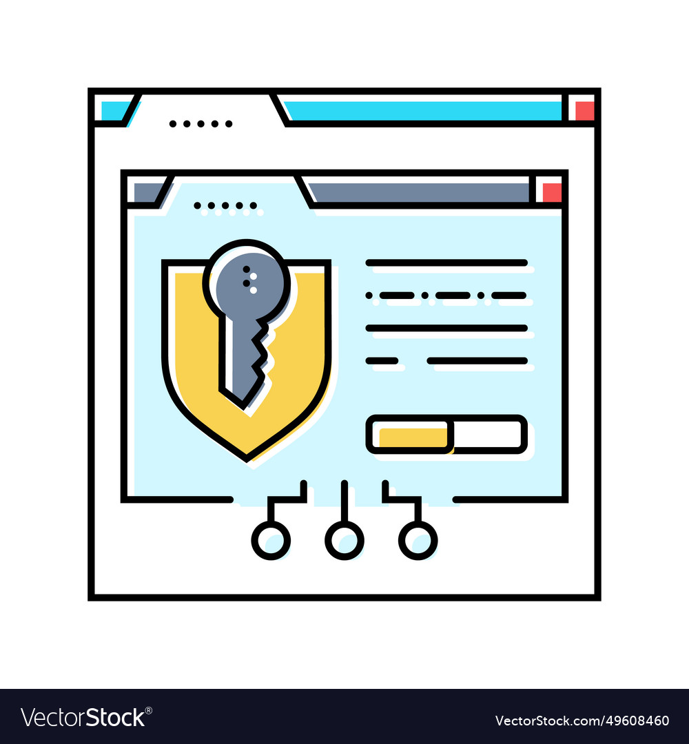 Software licensing color icon vector image Software licensing color icon