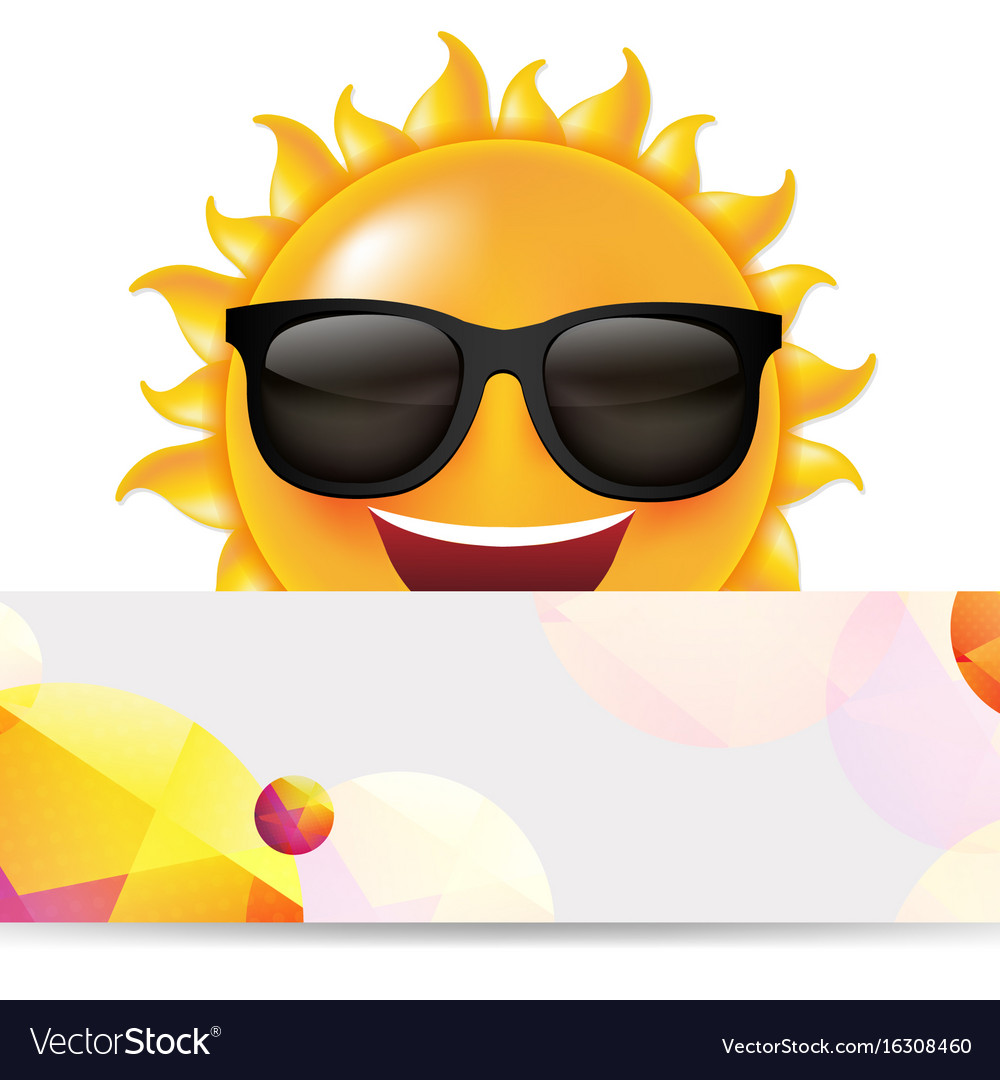 Sun with banner Royalty Free Vector Image - VectorStock