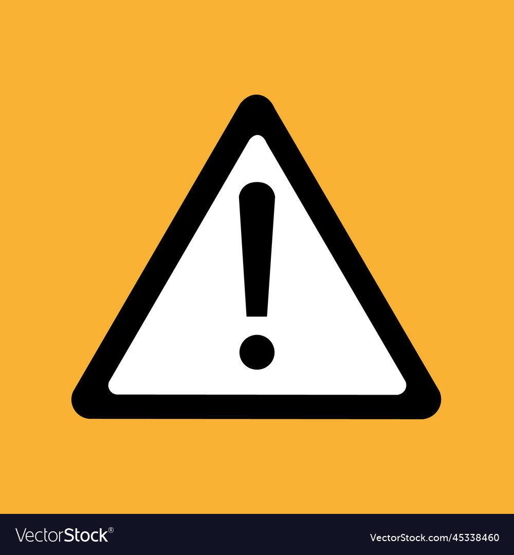 Yellow triangular other dangers warning sign Vector Image