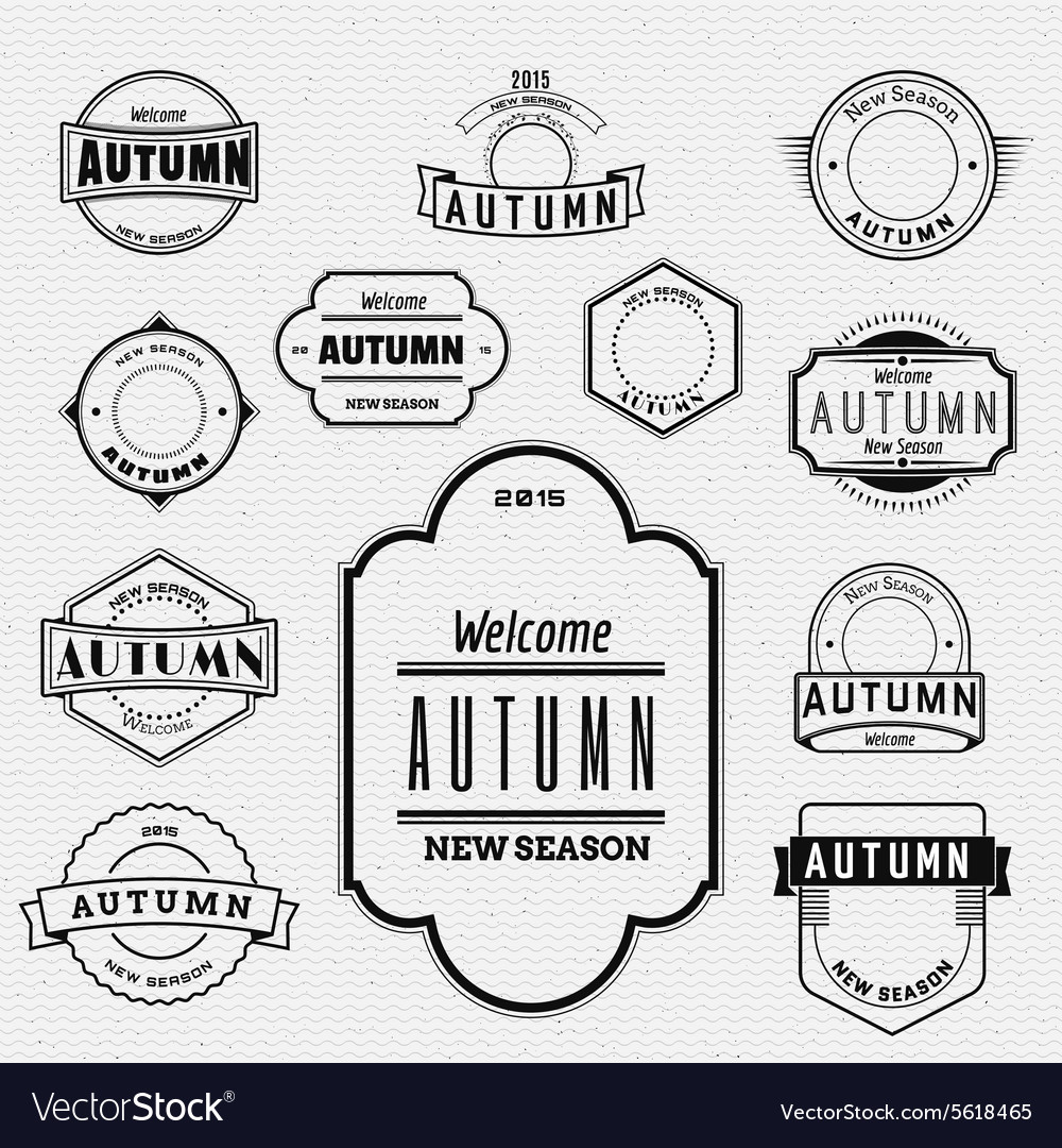 Autumn badges logos and labels for any use