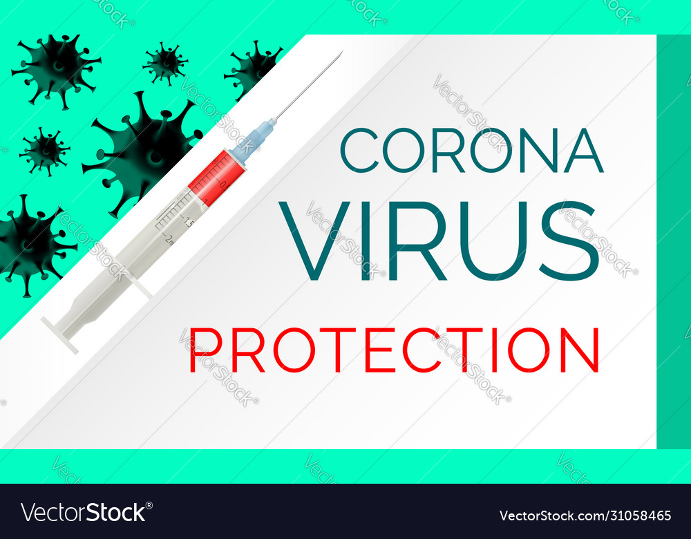 Coronavirus protection concept banner design