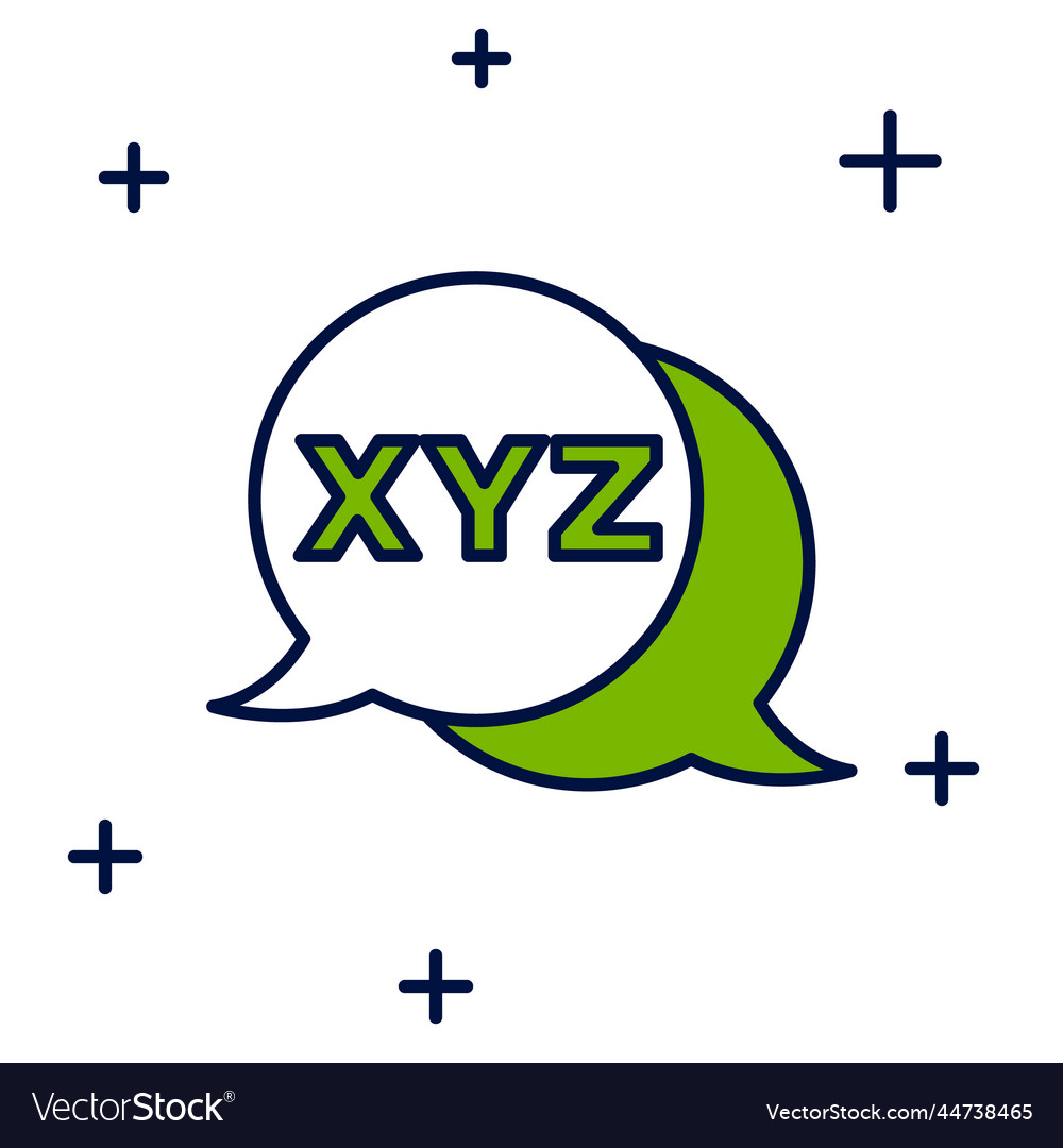 Filled outline xyz coordinate system icon isolated vector image Filled outline xyz coordinate system icon isolated