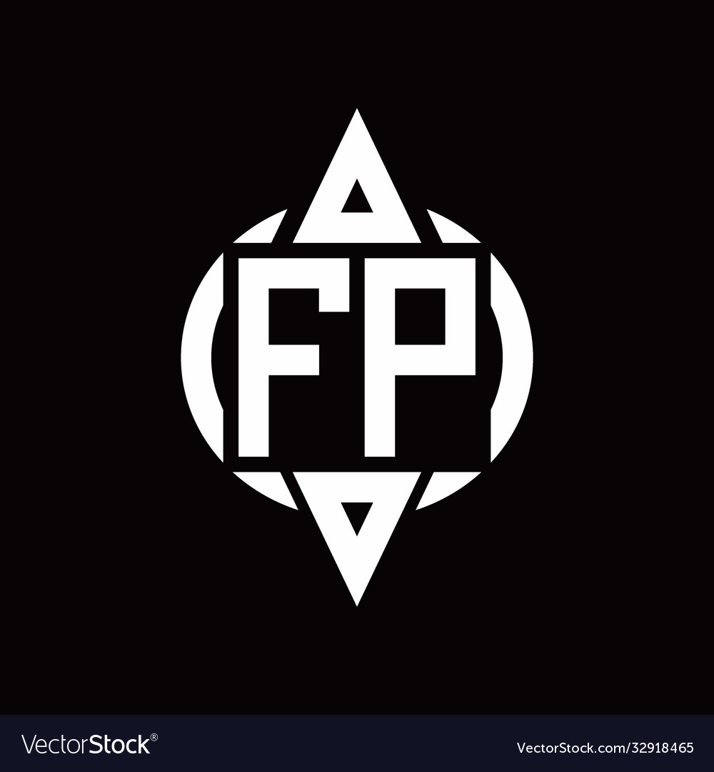 Fp logo with circle rounded combine triangle top