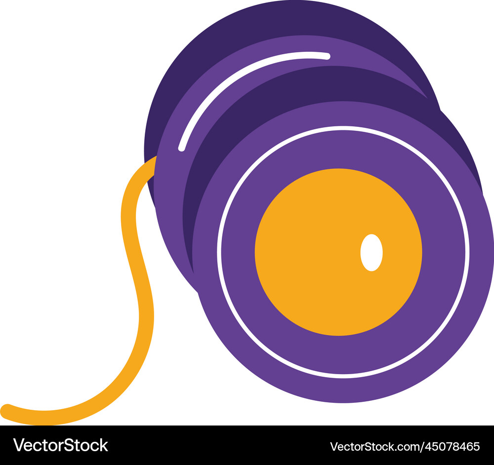 Isolated colored yoyo toy icon Royalty Free Vector Image