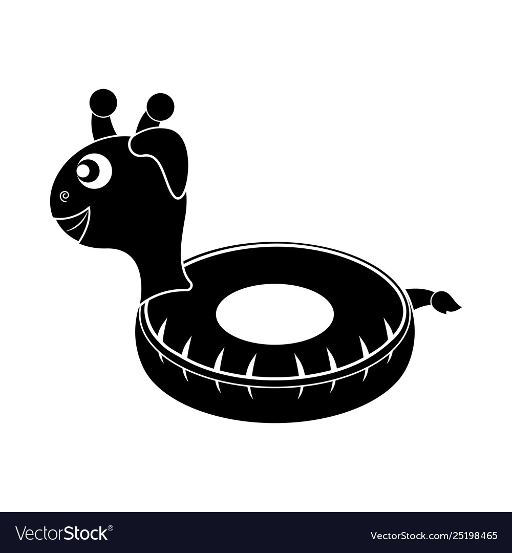 Isolated pool float shaped giraffe icon