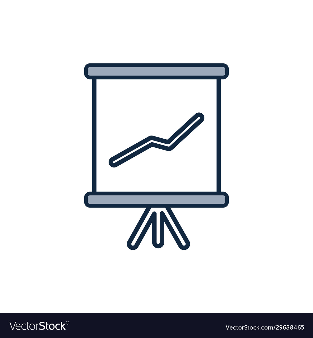 Isolated workflow board half line color style vector image Isolated workflow board half line color style