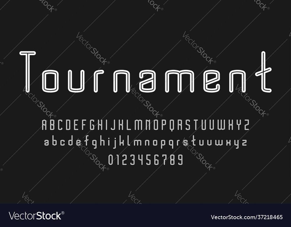 Modern Line Font Set