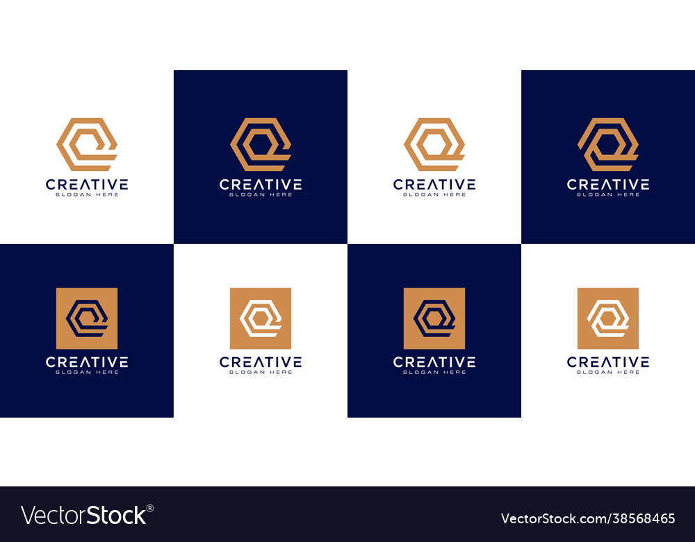 Set initial letter q logo design