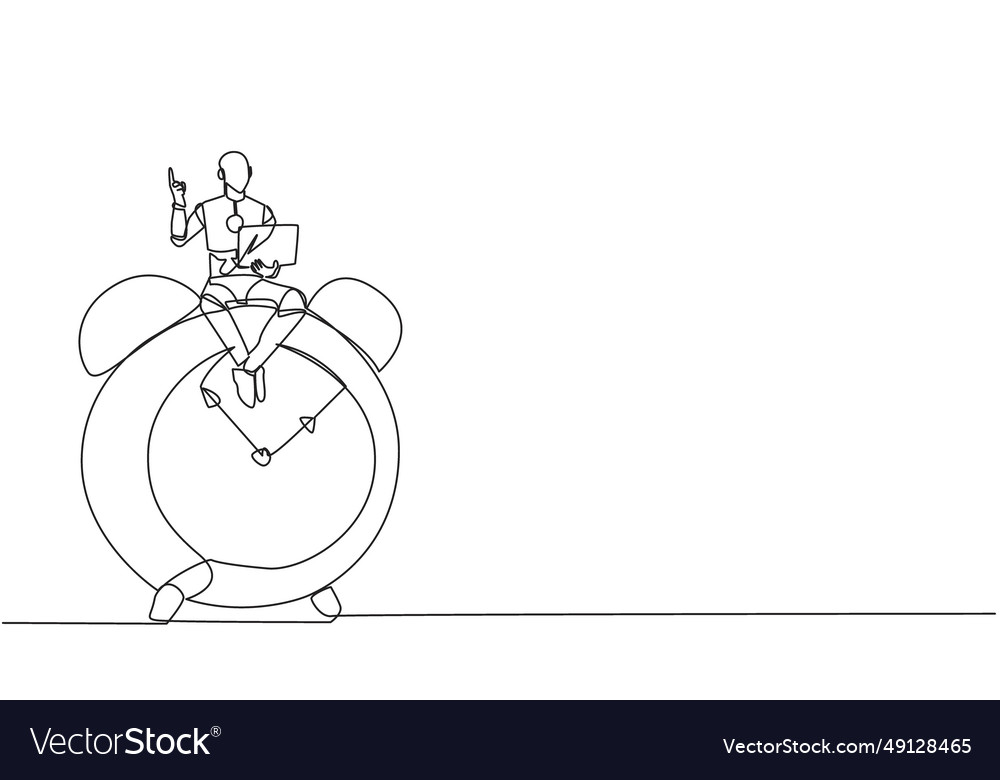 Single continuous line drawing robotic artificial