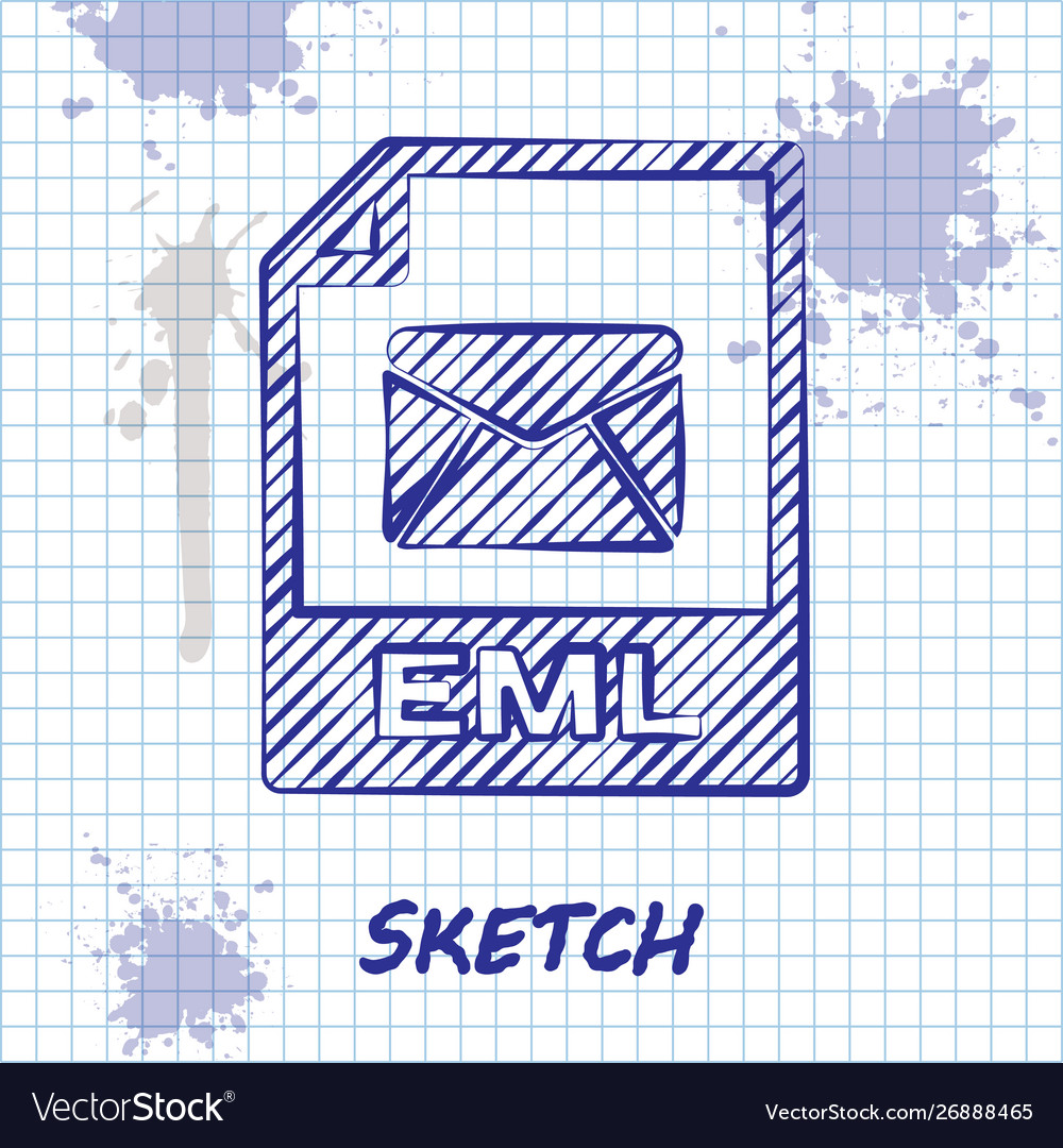 Sketch line eml file document download button