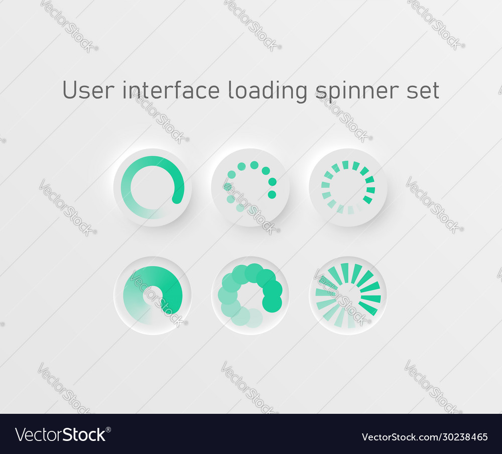 Very high detailed white user interface loading vector image Very high detailed white user interface loading