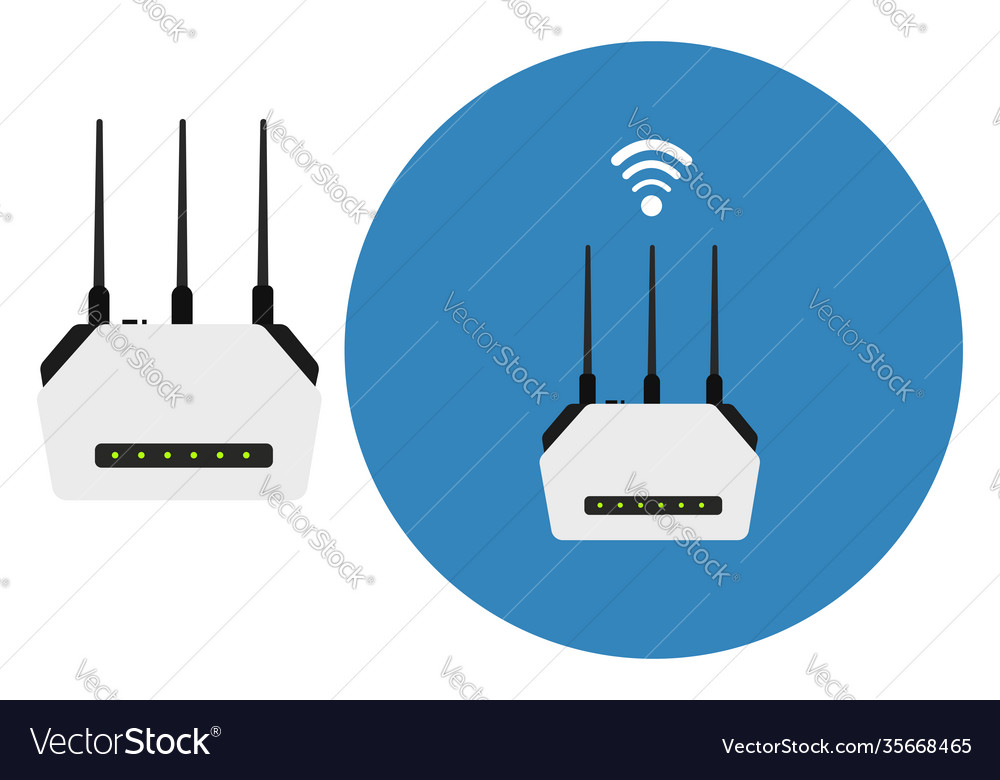 White wifi router on background