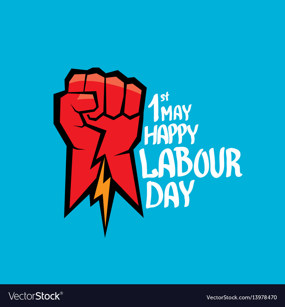 1 may - labour day poster Royalty Free Vector Image