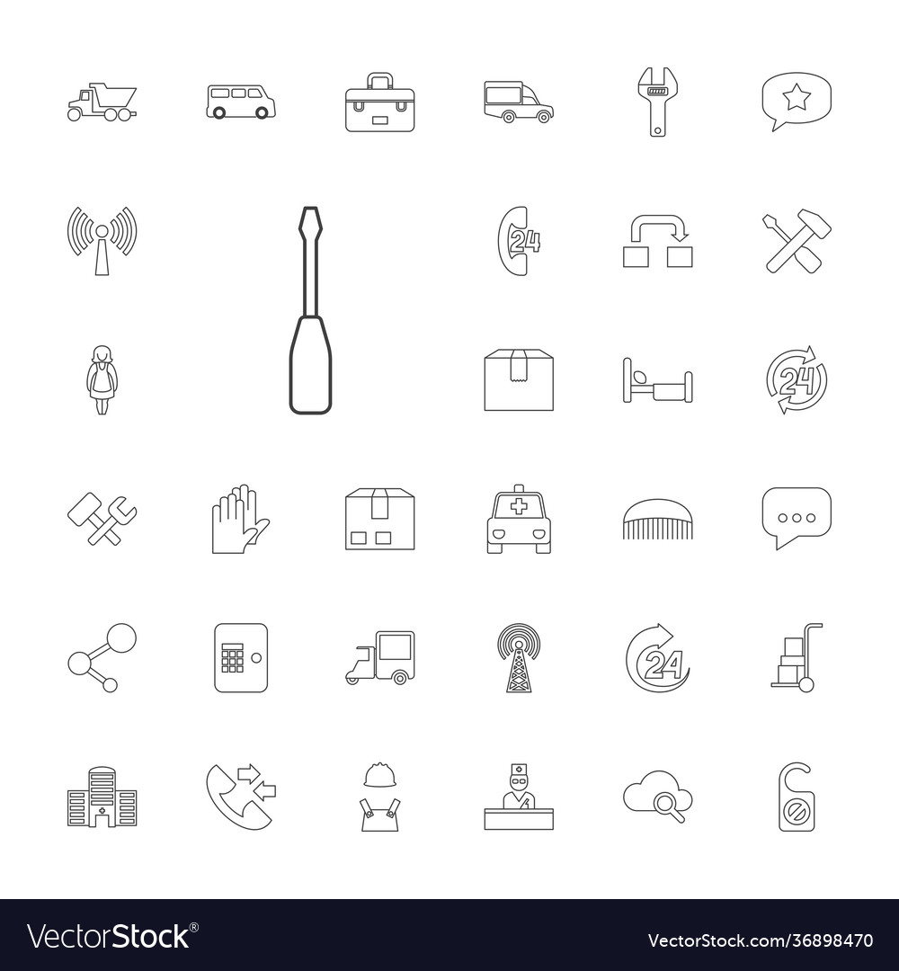 33 Service-Symbole vector image 33 Service-Symbole
