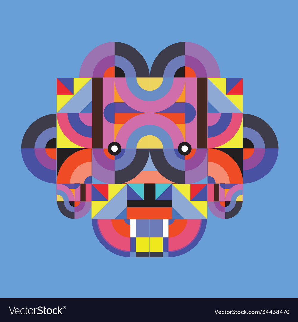 Abstract colorful ethnic ornament mask Royalty Free Vector