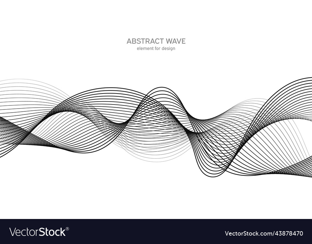 Abstract wave element for design digital