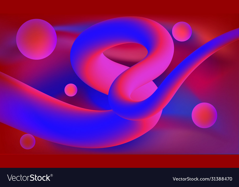 Acid vaporwave red blue elements