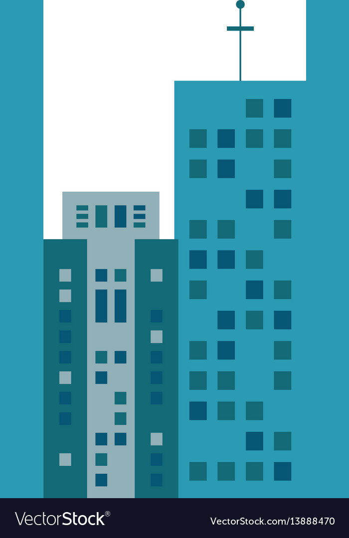 Building urban skyscraper structure Royalty Free Vector