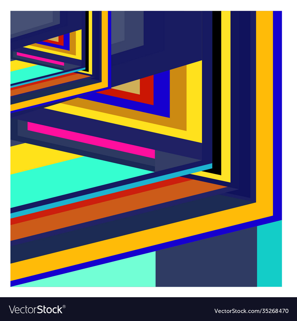 Colorful geometric and curve background pattern